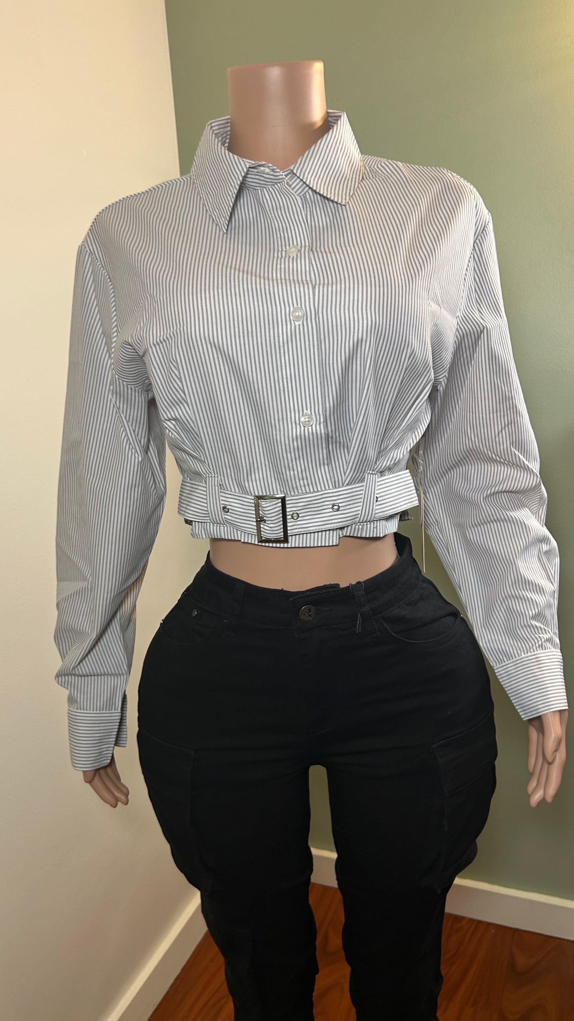 Stripe Belted Shirt
