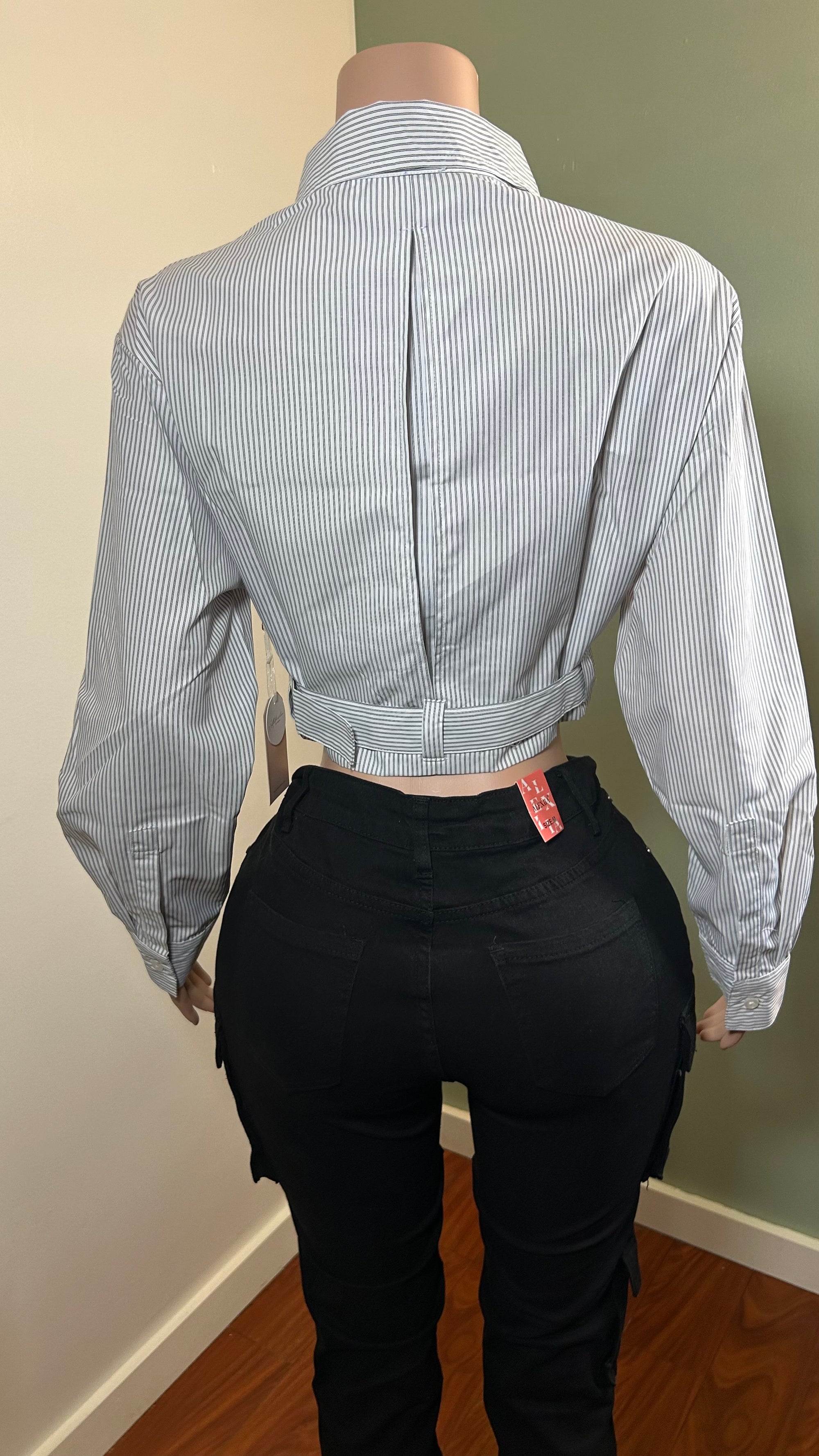 Stripe Belted Shirt