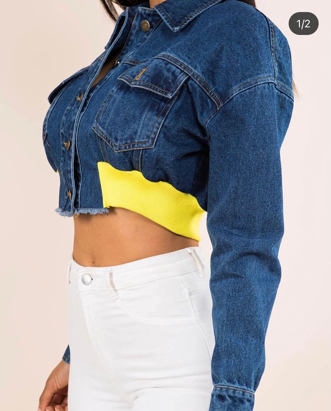 Crop denim jacket