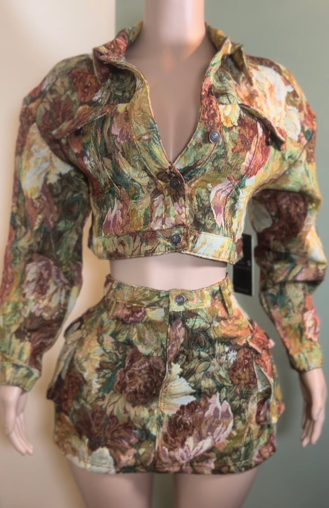 Jacquard Skirt Set